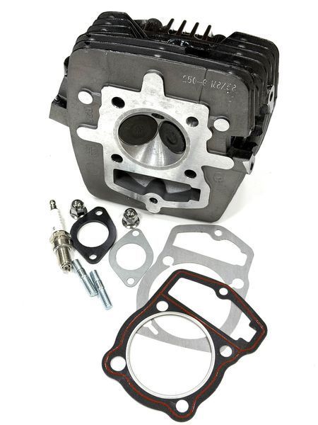 Головка цилиндра мотоцикл 165FMM 166FMM CB200 CB250 d=65.5мм (клапана d=27/31.5) черная TTR250 031010 фото